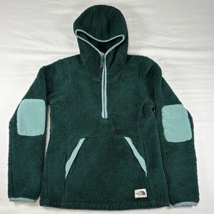 The North Face Campshire Fleece Hoodie Womens XS Green 1/4 Zip NF0A3YS7